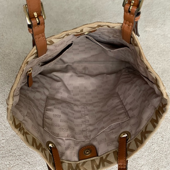 Michael Kors Brown Logo Tote - Picture 9 of 12